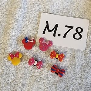 M.078- Croc charms accessories buttons, Minnie Mouse, Bows